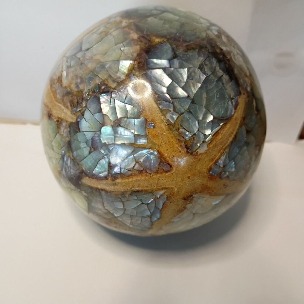 Sphere Star Mother Of Pearl Abalone 4 Inch